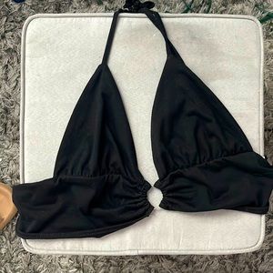 Size 6. Black Halter top.